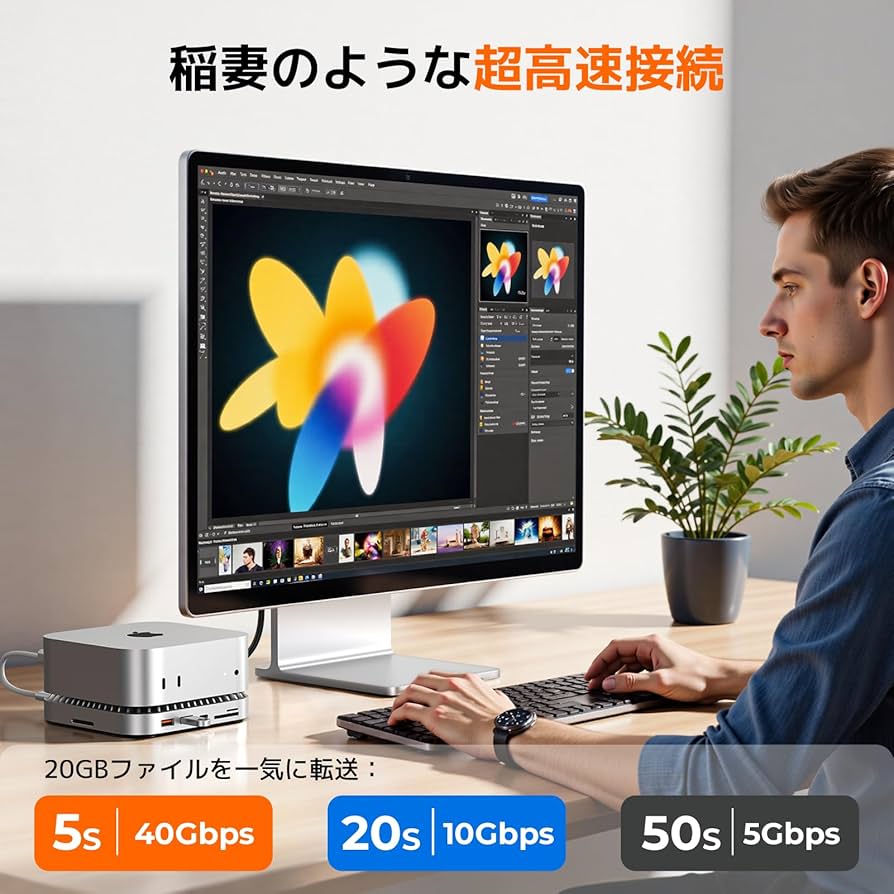 ３画面対応❣ Mac Mini 拡張ハブ 10in1 40Gbps 1480 Amazon | 【三画面対応】Mac Mini 拡張ハブ 10in1 Thunderbolt 3
